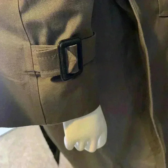 Botany 500 Vintage Trench Coat Men 38 Zip Out Lining Leather Hardware - Picture 7 of 16